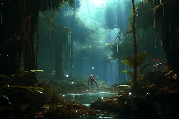 Lightnings in Future Rainforest 