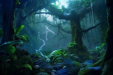Lightnings in Future Rainforest 