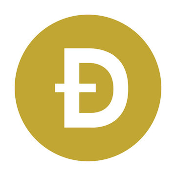 Vector graphic of Dogecoin cryptocurrency symbol