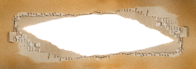 Cardboard, Carton, Ripped Kraft Paper, Wrapping Piece