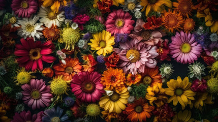 flowers background created with Generative AI technology