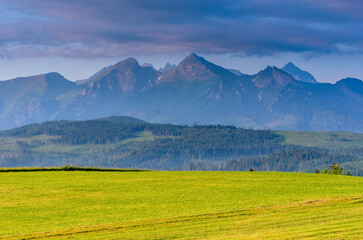 landscape in the morning, viem from Spis to TAtra NAtional Park