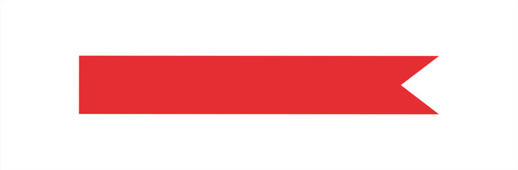 Red banner ribbon strip flat vector design for print and websites. Vector 10 eps.