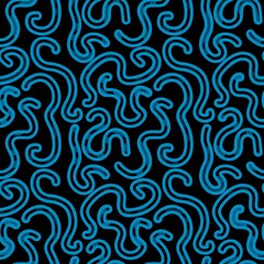 Fototapeta premium Abstract stripes doodle seamless festive ribbons pattern for wrapping paper and fabrics and linens and kids