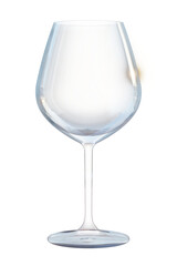 Empty wine glass isolated with transparency. 3D rendering