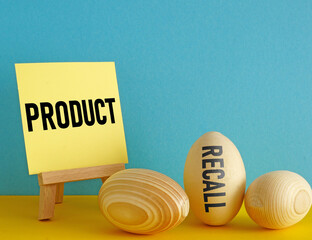 Product recall is shown using the text and photo of eggs
