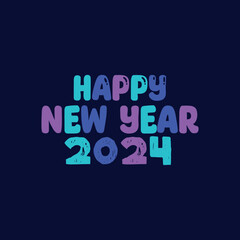 Happy New Year 2024 Illustration EPS Vector