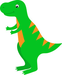 Cheerful dinosaur.