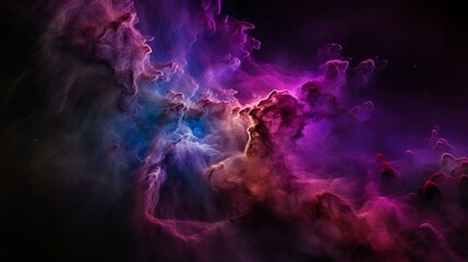 A nebula with vibrant pink and purple hues Generative AI