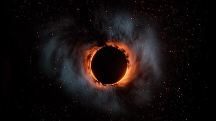A black hole surrounded by a bright halo of gas and dust Generative AI
