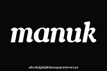 Obraz premium Thick rounded italic serif display font vector illustration