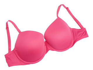 Pink female bra isolated on transparent background - 588911941