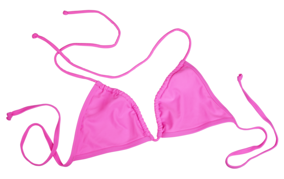 Pink swimming suit isolated on transparent background