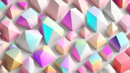 Obraz premium ポリゴン 3D テクスチャ カラフル 