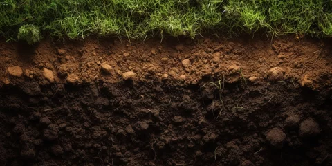 Poster Fertilized soil textured background. Generative AI © Pajaros Volando