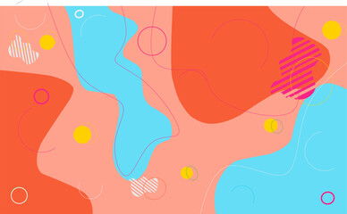 Obraz na płótnie Canvas Abstract fun color pattern cartoon texture for doodle geometric background. 