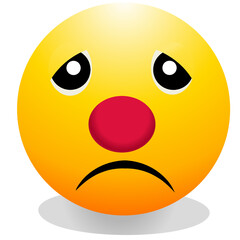 Fototapeta premium emoticon sad face icon