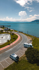 Ilha Oceano Atlântico Paisagem Ilhabela São Paulo MSC Cruzeiro Navio Cargueiro Porto São...