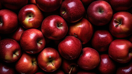 red apples background created with Generative AI technology
