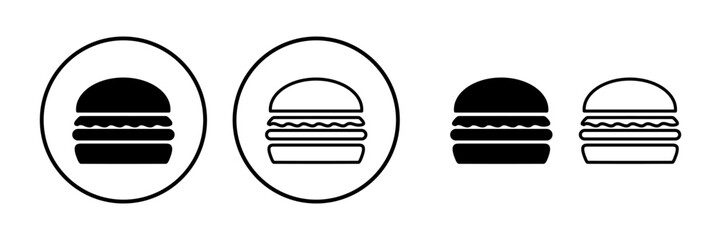 Burger icon vector. hamburger logo icon. fast food icon