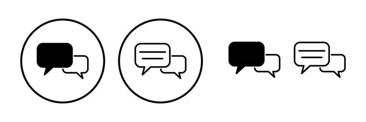 Fototapeta premium Chat icon vector. Chat Icon in trendy flat style isolated. Speech bubble symbol for web design