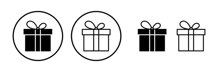 Gift icon vector. gift box icon. birthday gift