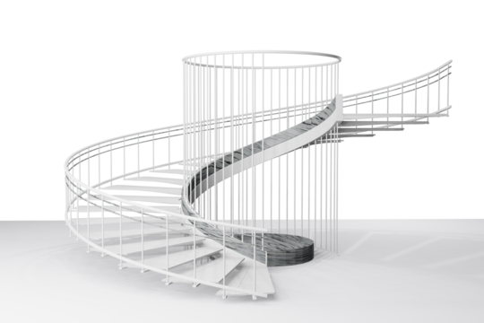 3d render of a staircase