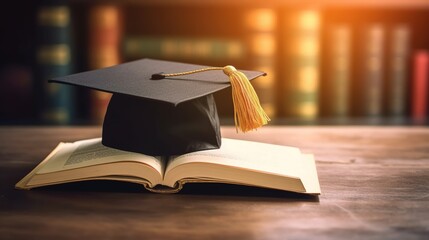 cap and book