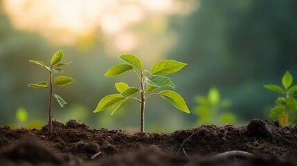 Fototapeta premium young plant growing from soil
