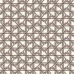 Grid seamless pattern. Geometric mosaic surface print. Parquet tile, flooring ornament. Repeated interlocking rectangular tiles motif