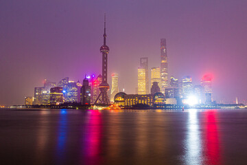 Fototapeta na wymiar Skyline of Pudong in Shanghai, China