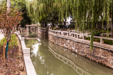 Fototapeta na wymiar Water canal in Suzhou, Jiangsu province, China