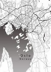 Obraz premium Oslo Norway City Map