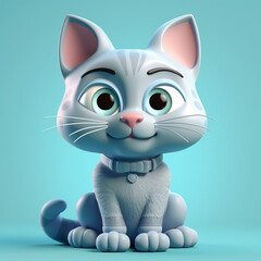 cute and funny animal 3d illustrations. Ai generated