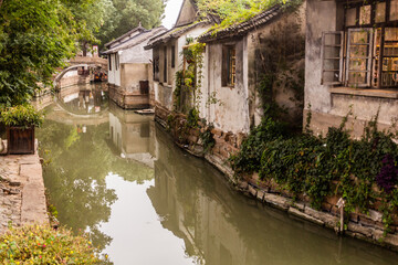Fototapeta na wymiar Canal in Luzhi water town, Jiangsu province, China