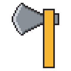 Axe icon with pixel art