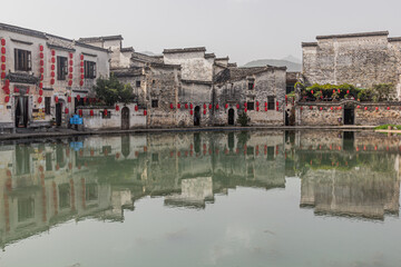 Moon pond in Hongcun village, Anhui province, China