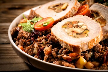 meat with vegetable