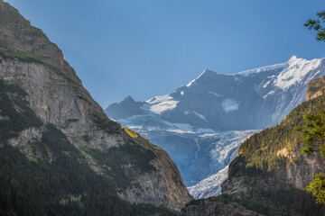 Fototapeta premium View of the Eiger mountain in summer from Grindelwald, Switzerland