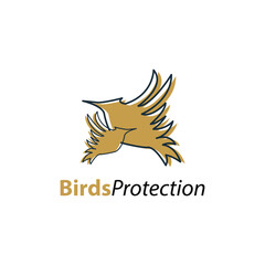 Birds Protection Logo design animal