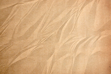 crumpled brown paper background close up