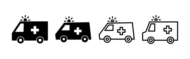 Ambulance icon vector for web and mobile app. ambulance truck sign and symbol. ambulance car