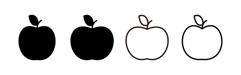 Apple icon vector for web and mobile app. Apple sign and symbols for web design.