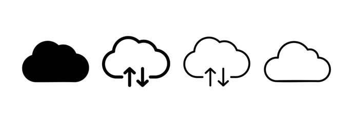 Cloud icon vector for web and mobile app. cloud sign and symbol