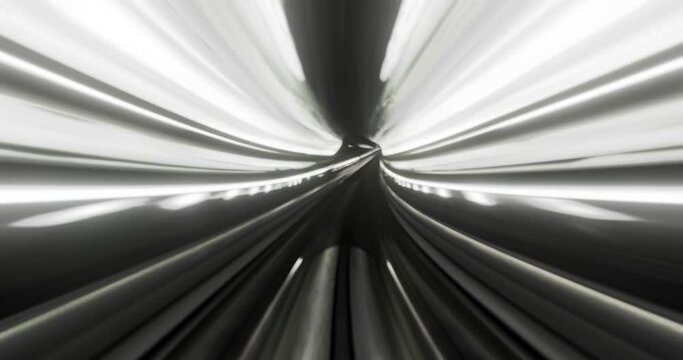 High Speed underground transit tunnel. Fast motion transportation is a crucial component of modern business, connecting people and cities at unprecedented pace.  Fast motion, high velocity 4K loop