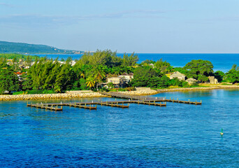 Fototapeta na wymiar Boat Docks in Jamaica