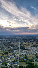sunset over the city