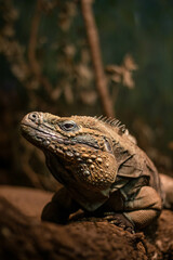 Obraz premium iguana on tree