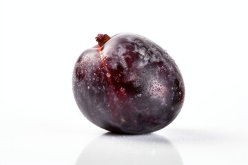 plums isolated on white background