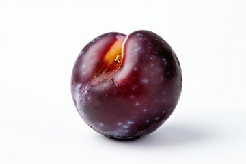 plums isolated on white background